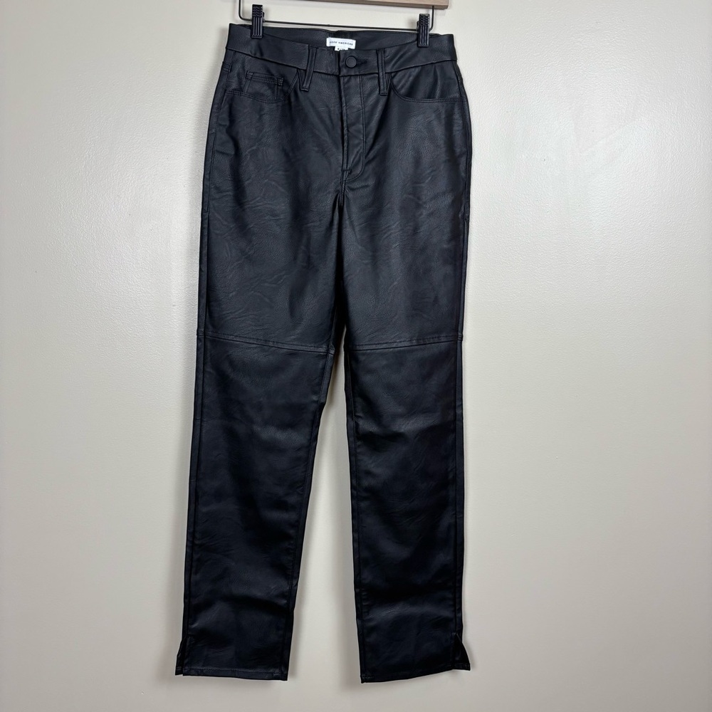 Good American Pants‎ Womens 6/28 Black Better Than Leather Good Boy